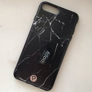 iPhone 7 Plus Loopy Case Black Marble